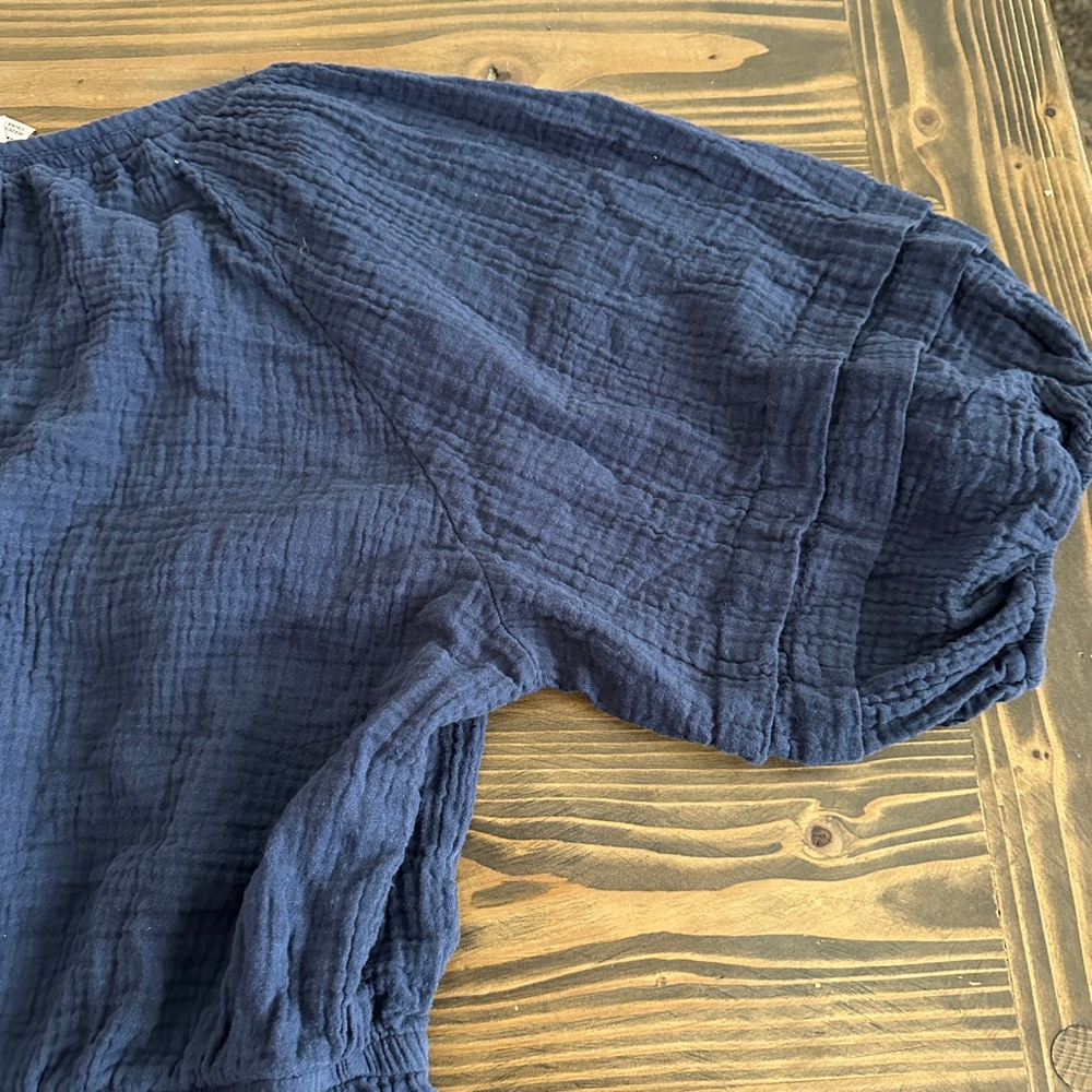 Women’s Knox Rose Blue Gauze Romper XXL Festival Boho crinkled gauze fabric - Picture 5 of 10
